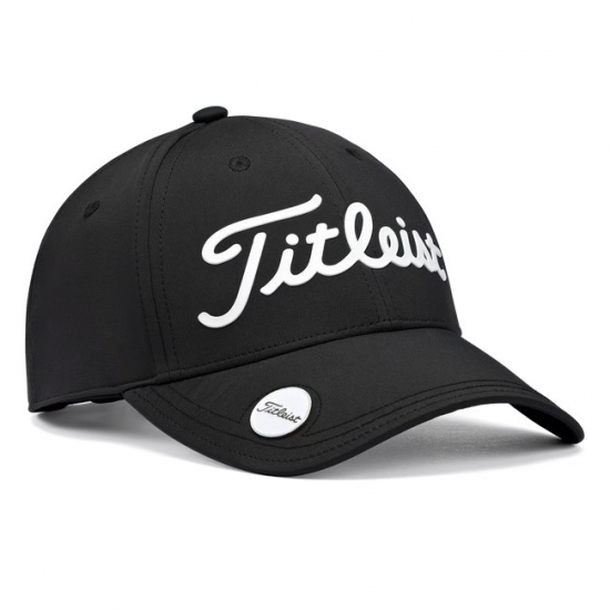 Titleist Womens Players Performance Ball Marker Cap - Black/White i gruppen Golfklder / Kepsar hos Tee Two Green AB (TH22AWPBMK-01)