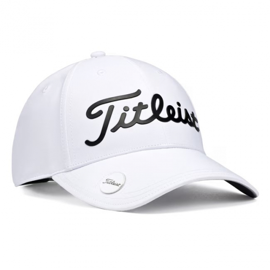 Titleist Womens Players Performance Ball Marker Cap - White/Black i gruppen Golfklder / Kepsar hos Tee Two Green AB (TH22AWPBMK-10)