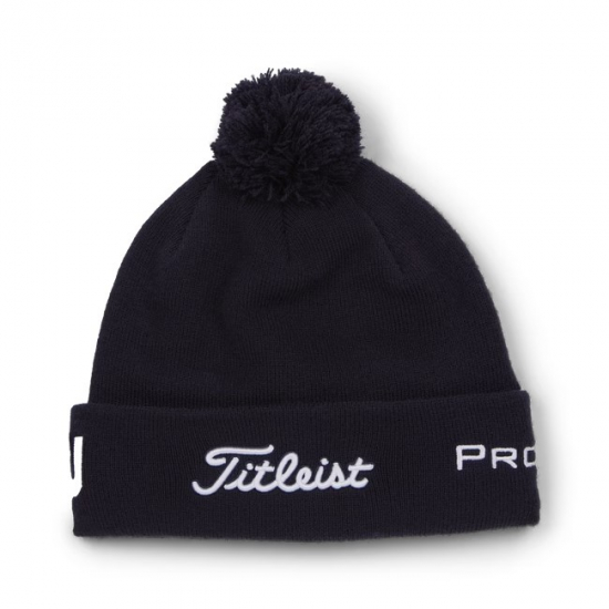 Titleist Tour Pom Pom Beanie - Navy/White i gruppen Golfklder / Kepsar hos Tee Two Green AB (TH22WTP-41)