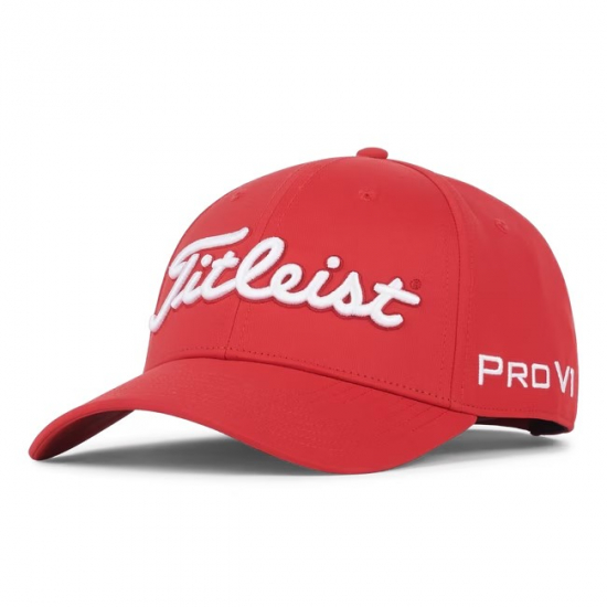 Titleist Tour Performance Cap - Red/White i gruppen Golfklder / Kepsar hos Tee Two Green AB (TH24ATPE-61)