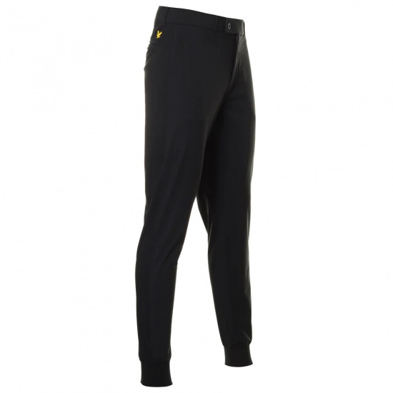 Lyle & Scott Mens Airlight Trousers - Jet Black i gruppen Golfklder / Golfklder Herr / Byxor hos Tee Two Green AB (TR1460G-Z865)