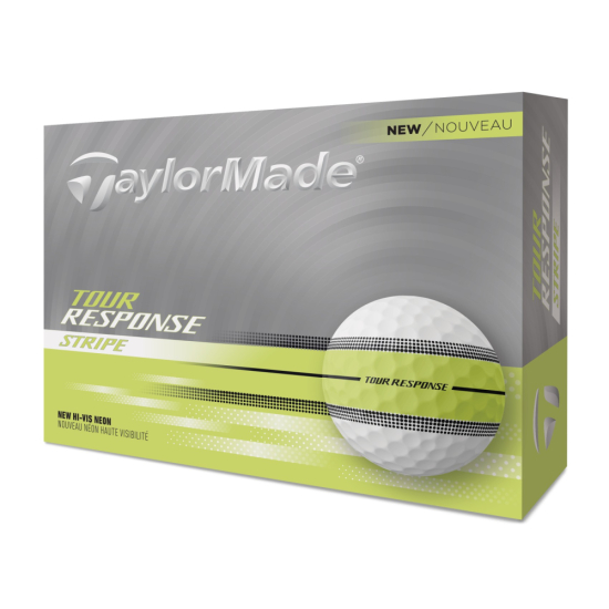 Taylormade 2025 Tour Response Stripe - Neon Yellow i gruppen Golfbollar / Nya Golfbollar hos Tee Two Green AB (V9943301)