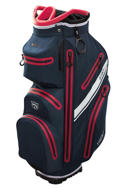 Wilson Exo Dry Cartbag - Navy/Red/White i gruppen Golfbagar / Vagnbagar hos Tee Two Green AB (WG4003804)